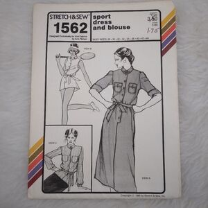 STRETCH & SEW 1562 Bust 28-44 Sport Dress and Blouse